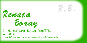 renata boray business card